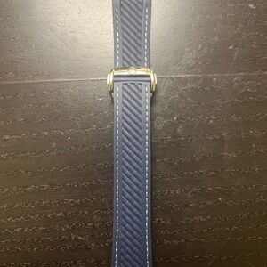 20 mm Blue Rubber Strap w/ Integrated Clasp